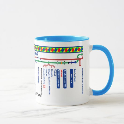 Mug Les voies navigables BRITANNIQUES de carte (Droite)