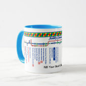 Mug Les voies navigables BRITANNIQUES de carte (Devant gauche)