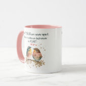 Mug Les vrais amis ne sont jamais séparés, peut-être à (Devant gauche)