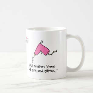 Mug Les vrais crafters saignent la colle et les