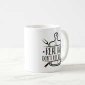 Mug Les vrais hommes n’utilisent pas de recettes (Devant droit)