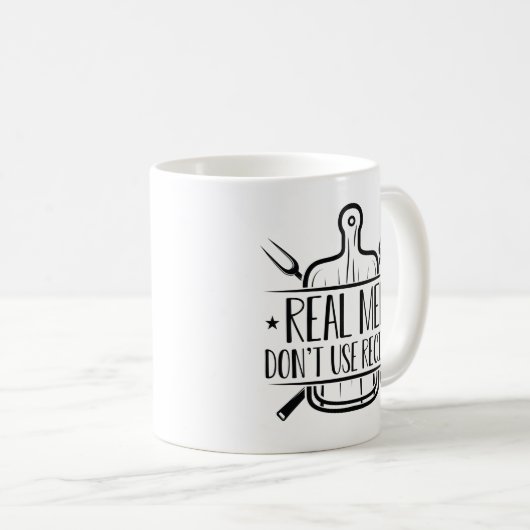 Mug Les vrais hommes n’utilisent pas de recettes (Devant droit)