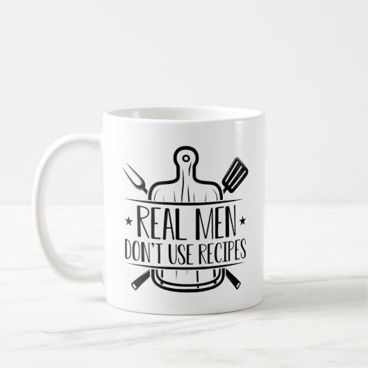 Mug Les vrais hommes n’utilisent pas de recettes (Gauche)