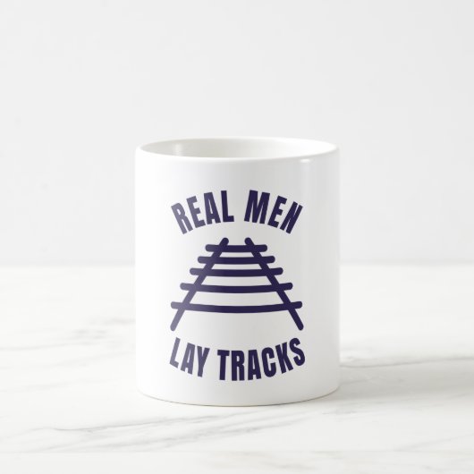 Mug Les vrais hommes posent des rails (Centre)
