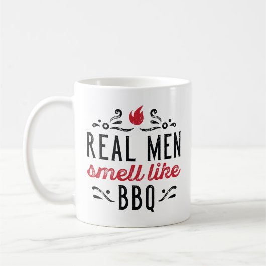 Mug Les vrais hommes sentent comme le barbecue (Gauche)