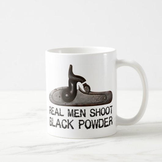 Mug Les vrais hommes tirent la poudre noire, fusil de (Droite)