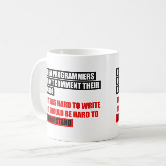 MUG LES VRAIS PROGRAMMEURS NE COMMENTENT PAS LEUR CODE (Devant gauche)