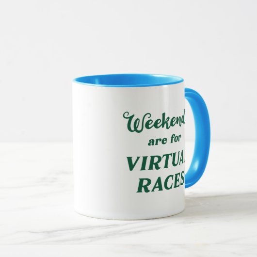 Mug Les Week-ends Sont Pour Les Course Virtuelles (Devant droit)