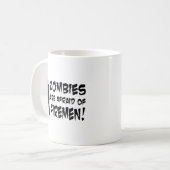 Mug Les zombis ont peur des cadeaux de pompiers (Devant gauche)