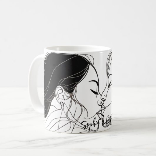 Mug Lesbian Kiss Elegant Couple (Devant gauche)