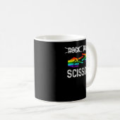 Mug Lesbian Pride Rock Paper Scissors Funny LGBTQ Rain (Devant droit)