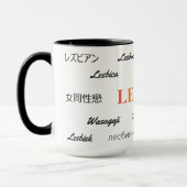 Mug Lesbienne - Beaucoup De Langue; Tout Amour (Gauche)