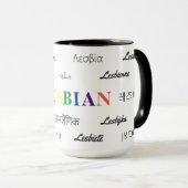 Mug Lesbienne - Beaucoup De Langue; Tout Amour (Devant droit)