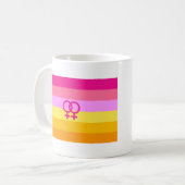 Mug Lesbienne Dawn Pride Femmes qui aiment les femmes (Devant gauche)