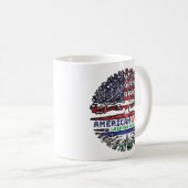 Mug Lesotho American États-Unis Tree Roots Flag (Devant droit)