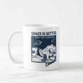 Mug L'espace est meilleur avec le feu de camp (Gauche)