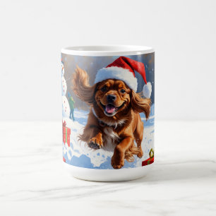 Mug L'espagnol tibétain coule en neige avec le Casquet