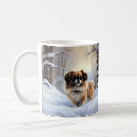 Mug L'Espagnol Tibétain Laissons Il Neige Noël (Gauche)