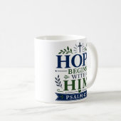Mug L'espérance commence avec Lui Citation d'encourage (Devant droit)