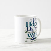 Mug L'espérance éclaire le chemin Citation d'encourage (Devant droit)