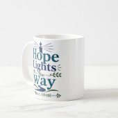 Mug L'espérance éclaire le chemin Citation d'encourage (Devant gauche)