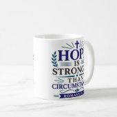 Mug L'espérance est plus forte que les circonstances M (Devant droit)