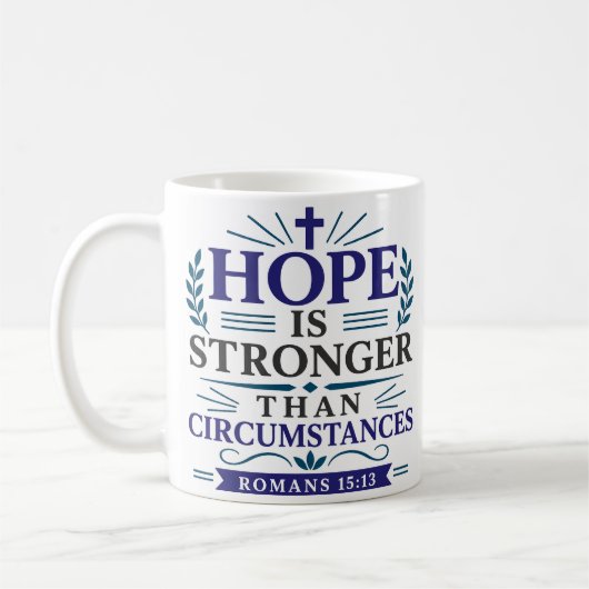 Mug L'espérance est plus forte que les circonstances M (Gauche)
