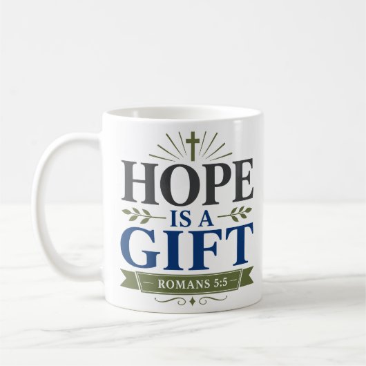 Mug L'espérance est un don dévotion quotidienne de foi (Gauche)