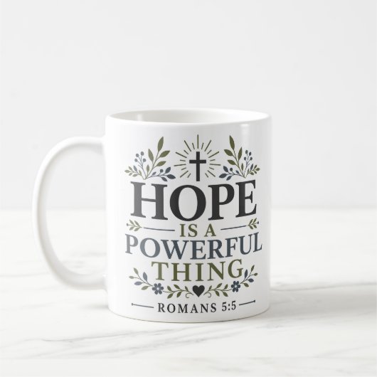 Mug L'espérance est une chose puissante - Dévozione qu (Gauche)