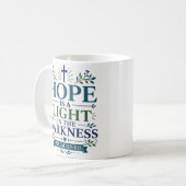 Mug L'espérance est une lumière dans les ténèbres Foi (Devant gauche)