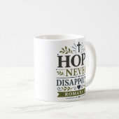 Mug L'espérance ne déçoit jamais Citation de vérité bi (Devant droit)