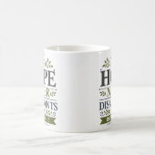 Mug L'espérance ne déçoit jamais Citation de vérité bi (Centre)