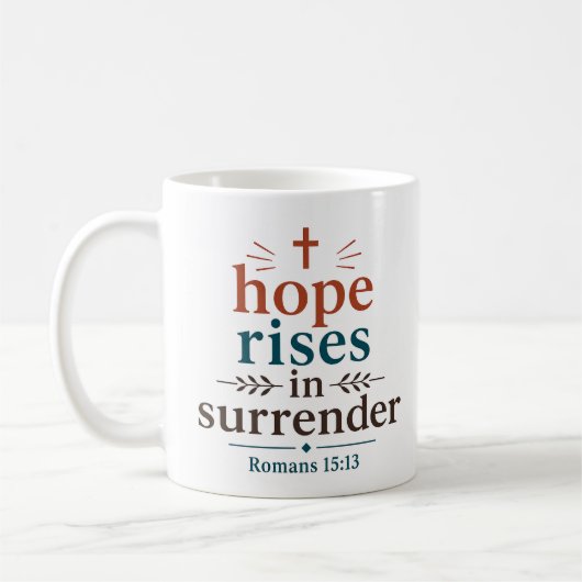 Mug L'espérance se lève dans l'abandon des Écritures c (Gauche)