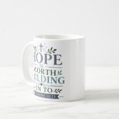 Mug L'espérance vaut la peine qu'on s'y accroche Dévoo (Devant gauche)