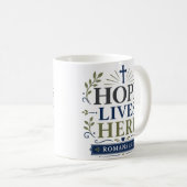 Mug L'espérance vit ici quotidiennement dévotion de fo (Devant droit)