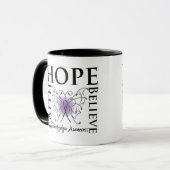 Mug L'espoir croient la foi - fibromyalgie (Devant gauche)