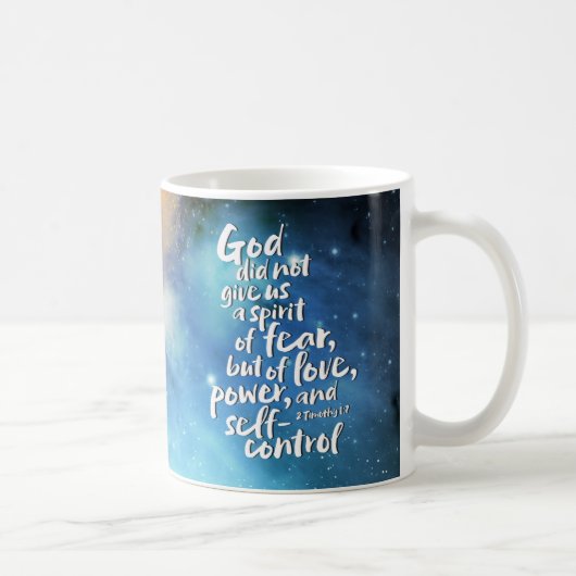 Mug L'Esprit d'Amour de DIEU - AUCUNE PEUR - Verse de  (Droite)