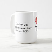 Mug L'esprit de l'école Aimer mon enseignant (Devant gauche)