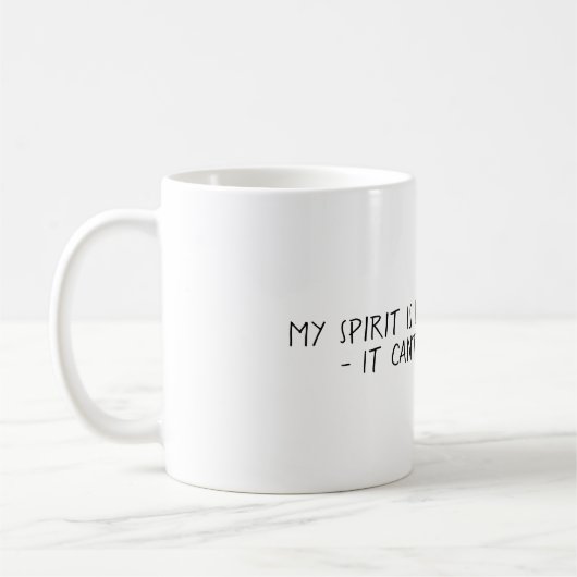 Mug L'Esprit Drôle Comme Un Cockroach Citation Sans Ré (Gauche)