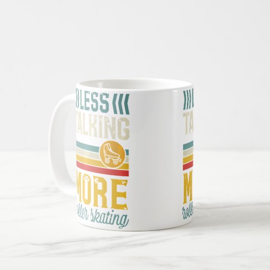 Mug Less Talking More Roller Skating Cute (Devant gauche)