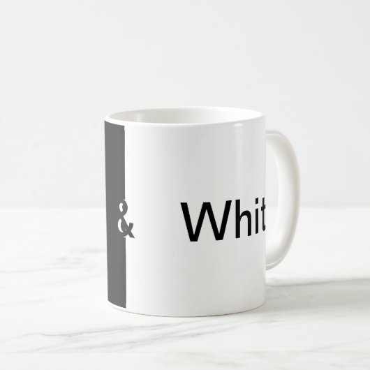 Mug L'essence du design "noir & blanc" (Devant droit)