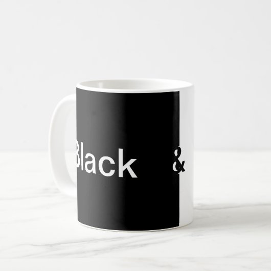Mug L'essence du design "noir & blanc" (Devant gauche)