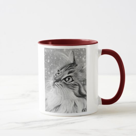 Mug Let est chat de Kitty de neige (Droite)