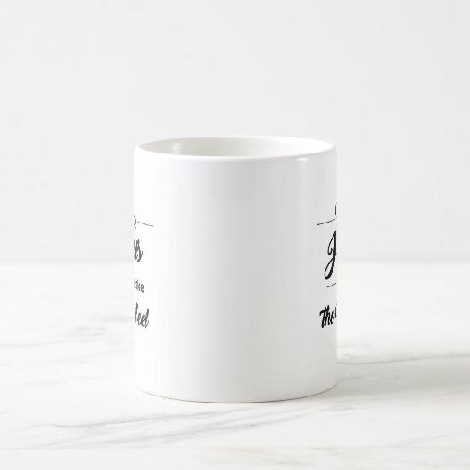 Mug "Let Go & Trust : "Jésus prend la roue" (Centre)