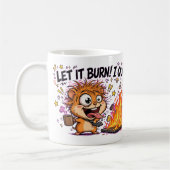 Mug Let It Burn I Quit – Crazy Hamster Burnout Meme (Gauche)