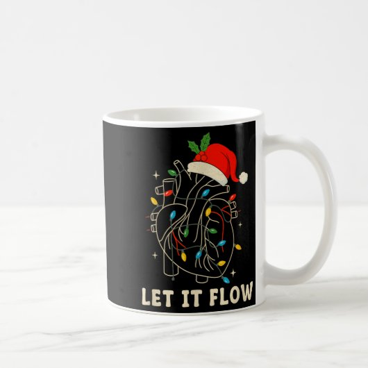 Mug Let It Flow Funny Anatomical Heart Christmas, Medi (Droite)