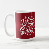 Mug Let It Snow Christmas Typographie Rouge/Blanc ID95 (Gauche)