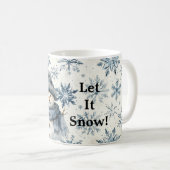 Mug Let It Snow Snowman Blue Snowflakes Christmas (Devant droit)