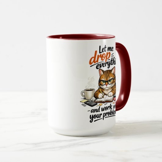 Mug Let Me Drop Everything Cat (Devant droit)