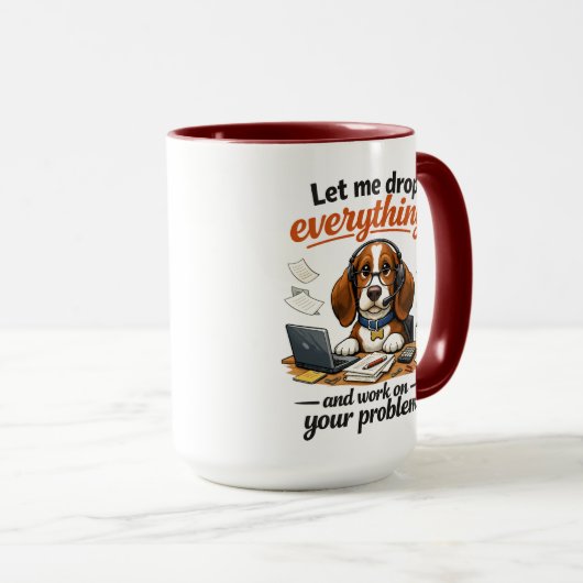 Mug Let Me Drop Everything dog (Devant droit)